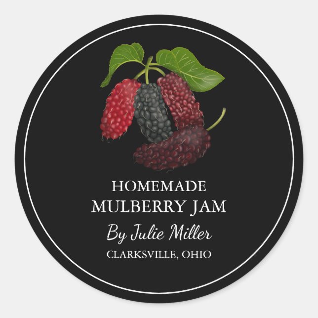 Etiqueta Simples de Emperramento de Mulberry (Frente)