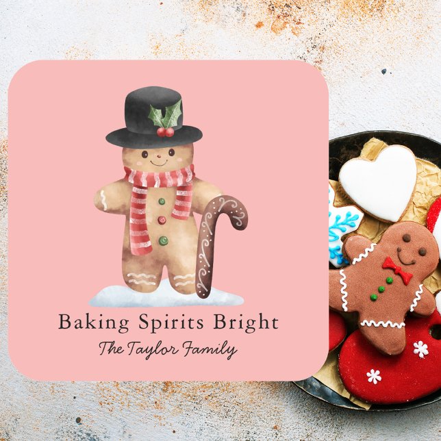 Etiqueta Simples de Férias de Natal Clássicas (Criador carregado)