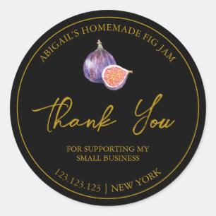 Etiqueta Simples de Fig Jam - Obrigado
