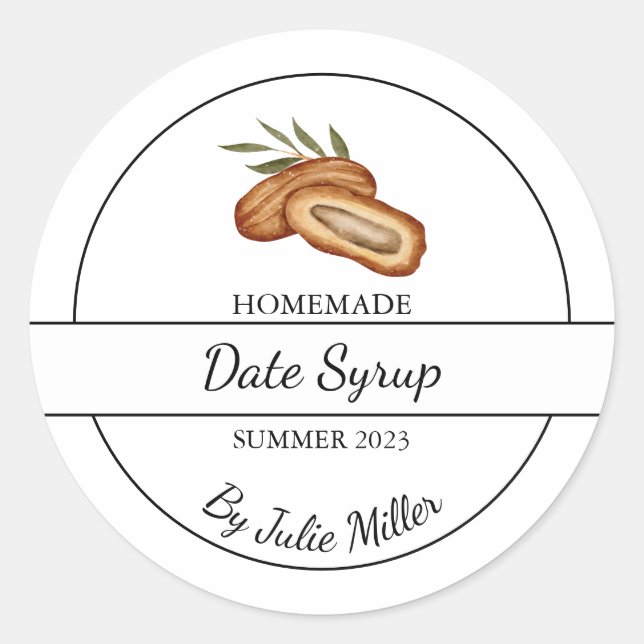 Etiqueta Simples de fruta de Data Homemade (Frente)