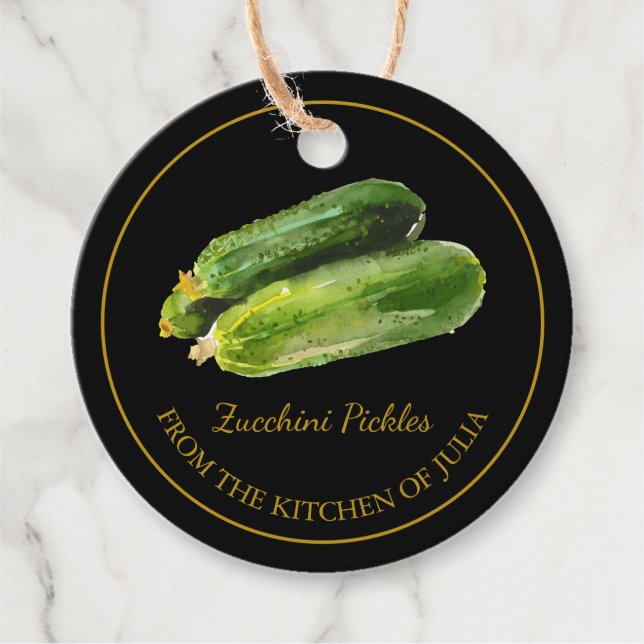 Etiqueta Simples de Pickles de Pickles Homemade (Frente)