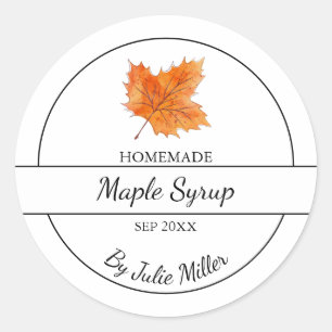 Etiqueta Simples de Xarope de Mapeamento Homemado