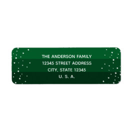 Etiqueta Simples Elegante, Natal Verde Minimalista