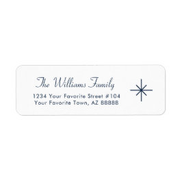 Etiqueta Simples Floco de Neve Endereço de Retorno de Tipog