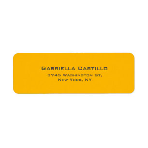 Etiqueta Simples Implante de Cor Amarelo Criativo