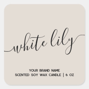 Etiqueta simples moderna que mínima de vela