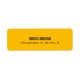 Etiqueta Simples Moderno Plano Profissional Âmbar Amarelo