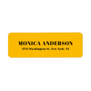Etiqueta Simples Moderno Plano Profissional Âmbar Amarelo