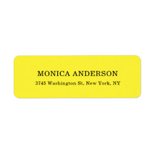 Etiqueta Simples Moderno Simples Profissional Amarelo
