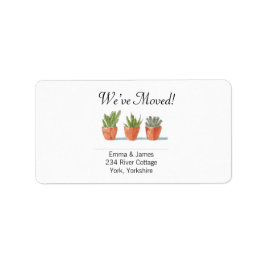 Etiqueta Simples Mudamos o novo rótulo de endereço residenc