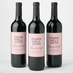 Etiqueta Simples Páscoa Vinho Personalizado