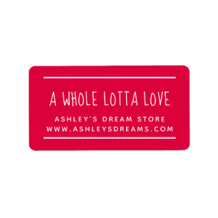 Etiqueta Simples Pequenas Empresas Vermelho Obrigado Sticke