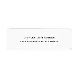 Etiqueta Simples profissional preto e branco