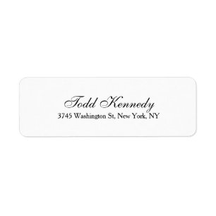 Etiqueta Simples Script Creative Plain White