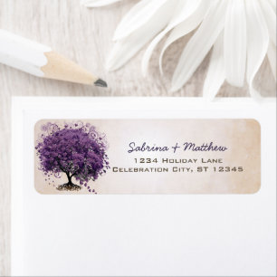 Etiqueta simplesmente Peachy do casamento da