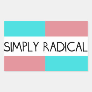 Etiqueta simplesmente radical da bandeira