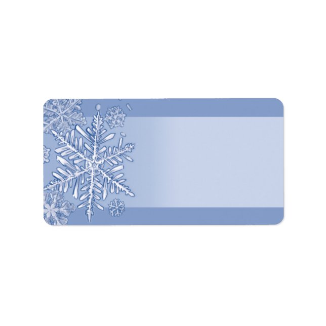 Etiqueta Simplesmente Snowflakes Vazio Address Labels (Frente)