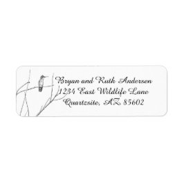 Etiqueta Simplesmente um beija-flor num bastão