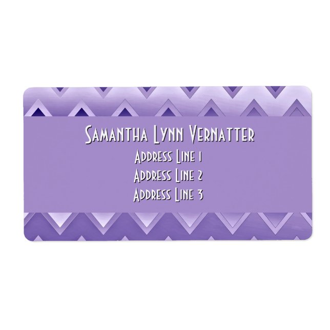 Etiqueta Simplesmente ZigZag - Roxo (Frente)