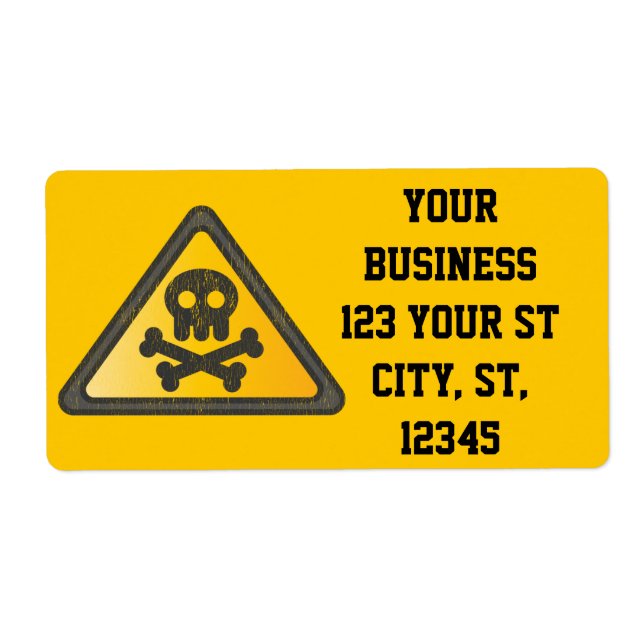 Etiqueta Sinal de Aviso EngraçadoThunder_Cove (Frente)