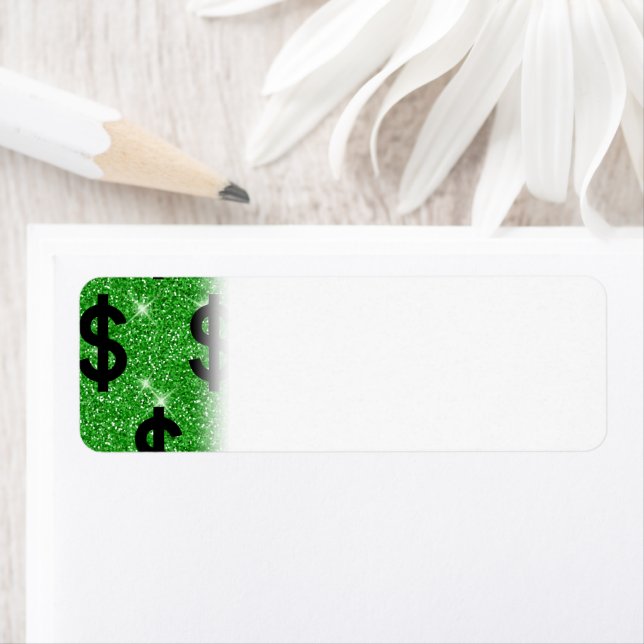 Etiqueta Sinal de Dólar Negro Money Empreendedor Wall Stree (Insitu)