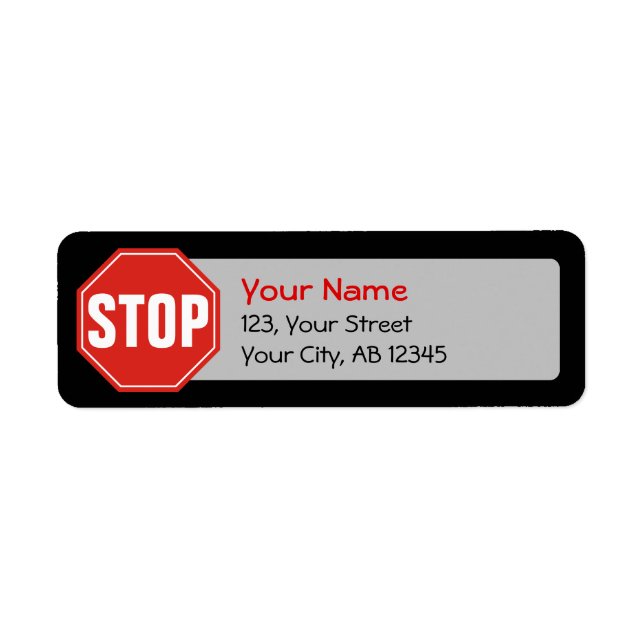 Etiqueta Sinal STOP (Frente)