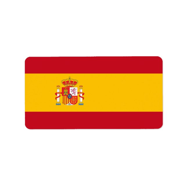 Etiqueta sinalizador de espanha (Frente)