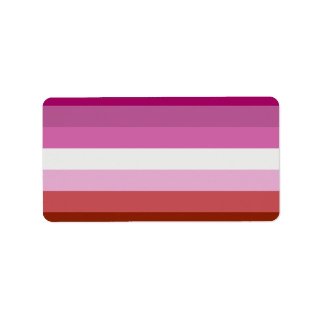 Etiqueta Sinalizador do Orgulho Lésbico (Frente)