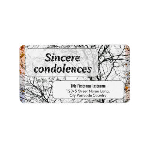 Etiqueta Sinceras condolências