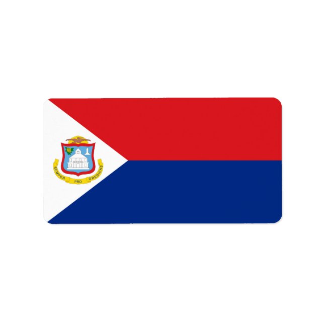 Etiqueta Sint Maarten flag (Frente)