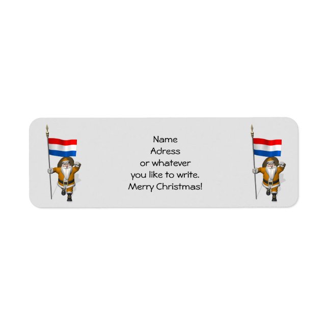 Etiqueta Sinterklaas Com Sinal Dos Países Baixos (Frente)