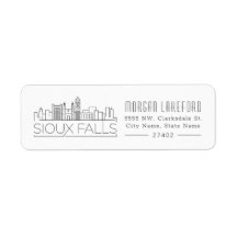 Sioux Falls, S. Dakota Estilizou Skyline |