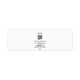 Etiqueta Site de casamento rsvp q r código adicionar nome t