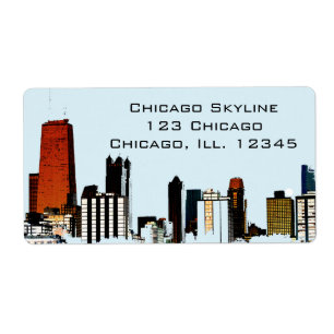 Etiqueta Skyline de Chicago