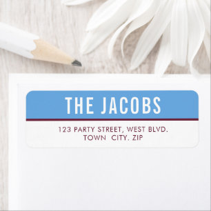 Etiqueta SMART Bold, tipo simples e mínimo, marrom azul des