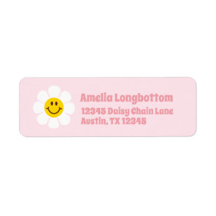 Etiqueta Smile Daisy Return Address