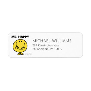 Etiqueta Smiley face gigante do Sr. Feliz