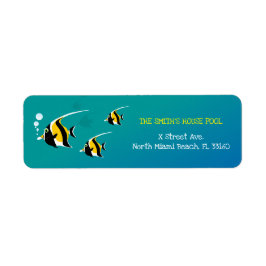 Etiqueta Snorkeling com festa de aniversário de aquário tro