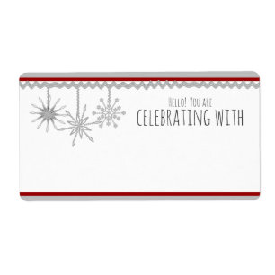 Etiqueta Snowflake Nome ID Crachá Stickers