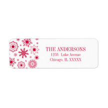 Snowflake Ornament Merry Christmas Address Label