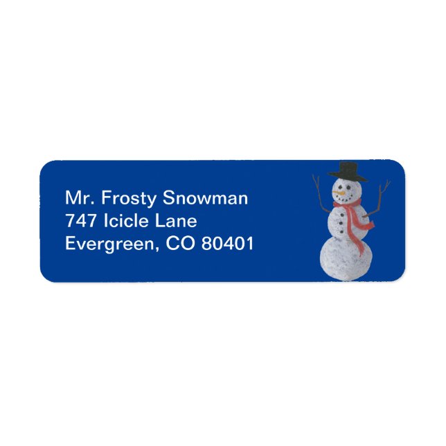 Etiqueta Snowman (Frente)