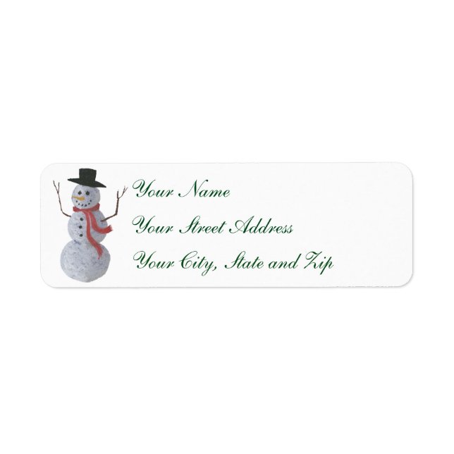 Etiqueta Snowman (Frente)