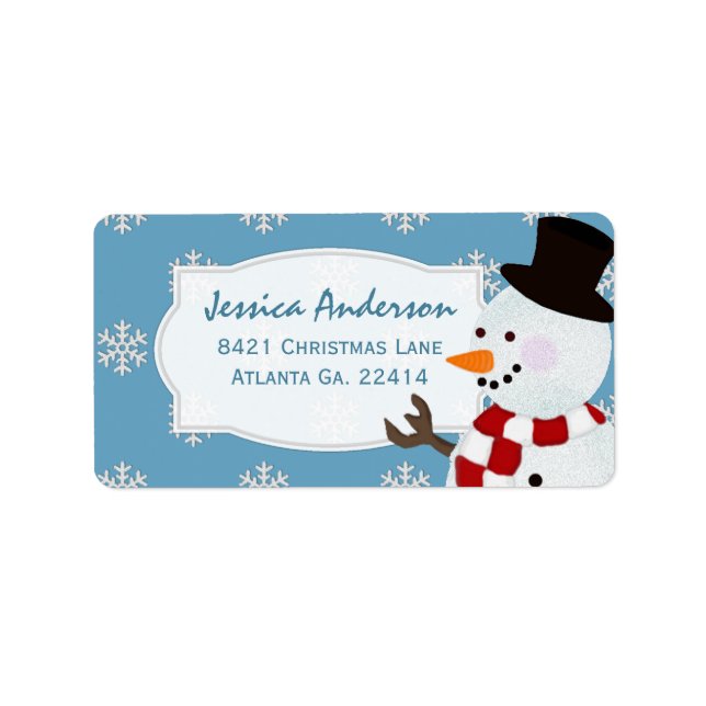 Etiqueta Snowman Address Stickers (Frente)