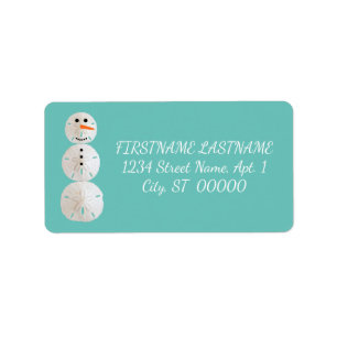 Etiqueta Snowman de dólar de areia