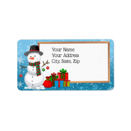 Etiqueta Snowman de Natal