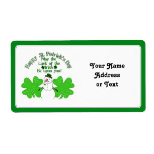 Etiqueta Snowman Duplo Sortudo