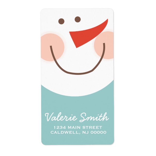 Etiqueta Snowman Labels | Feriados (Frente)