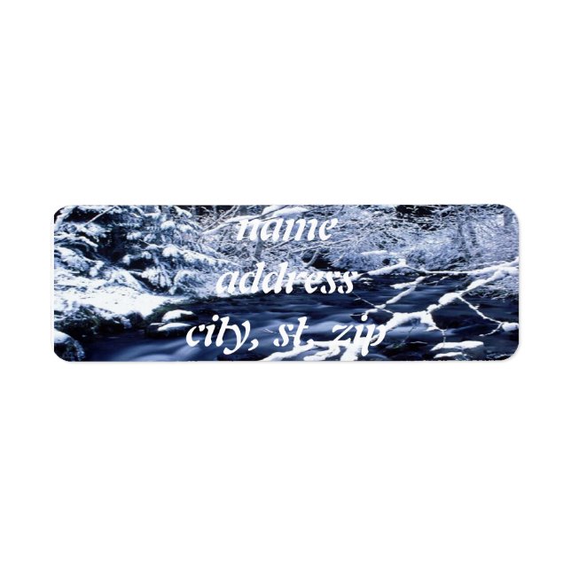 Etiqueta Snowy Stream - (Frente)