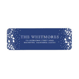 Etiqueta Snowy Wonderland Blue Christmas