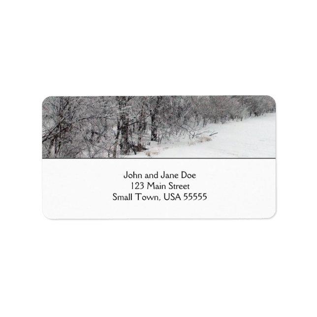 Etiqueta Snowy Woods Endereço Labels (Frente)